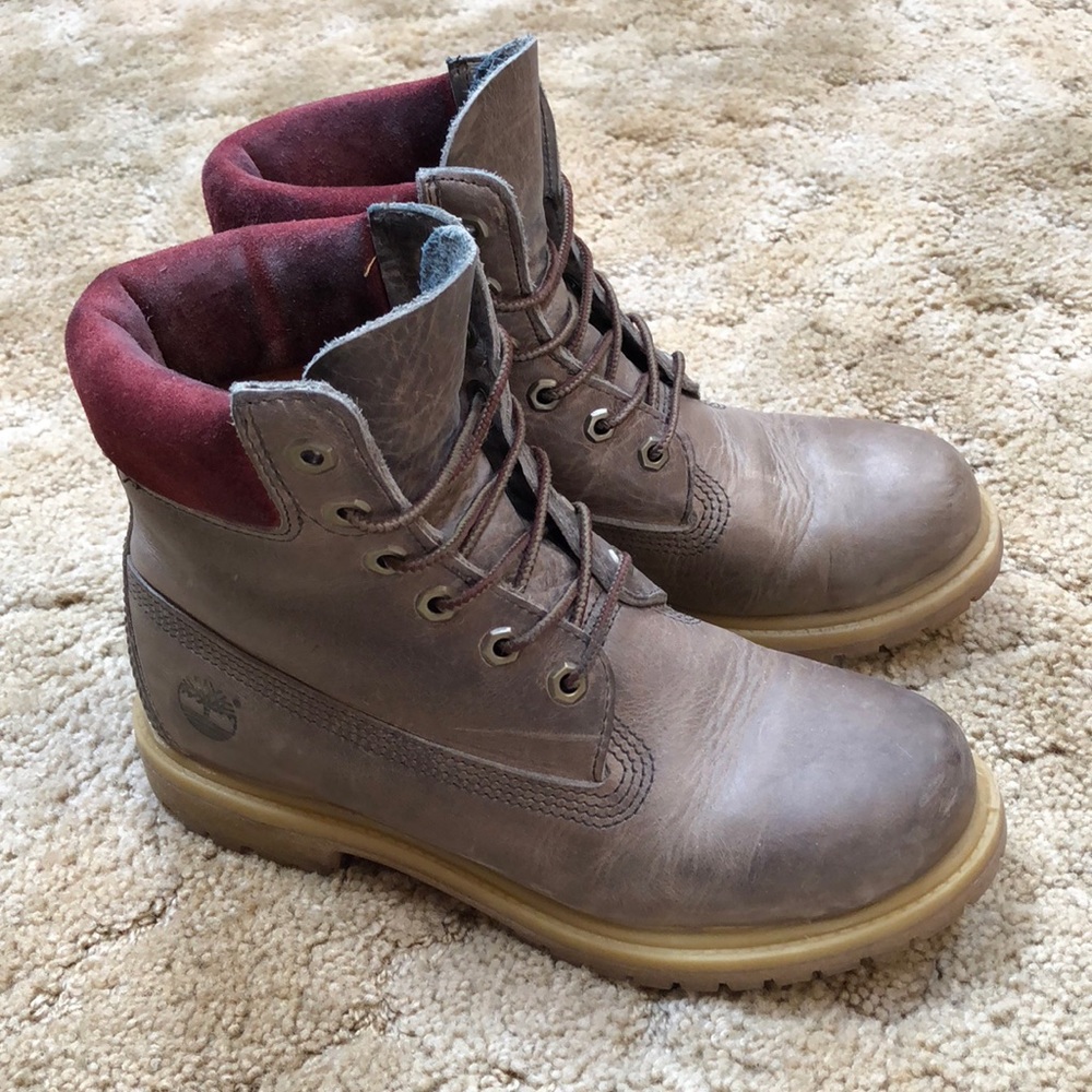 Gray Timberland Boots